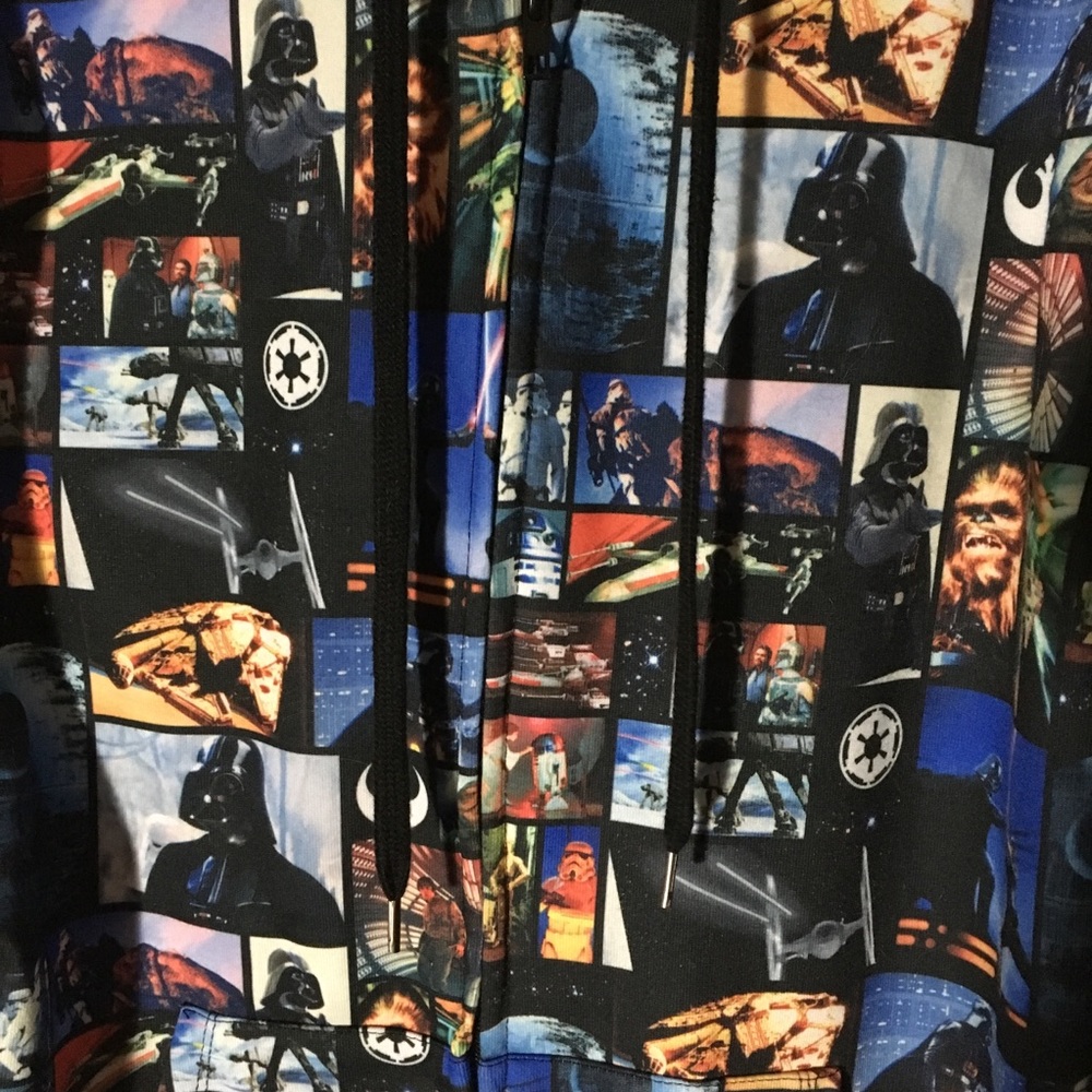 (EUC) Star Wars Zip Up Hooded Jacket